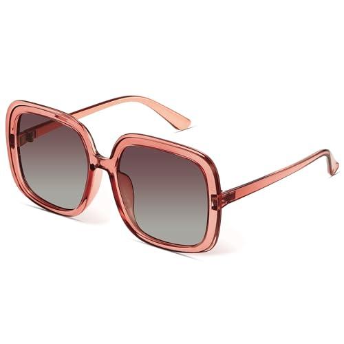 miyya Oversized Polarized Sunglasses Women, Trendy Retro Sun Glasses for Women 2024, Oversized Shades