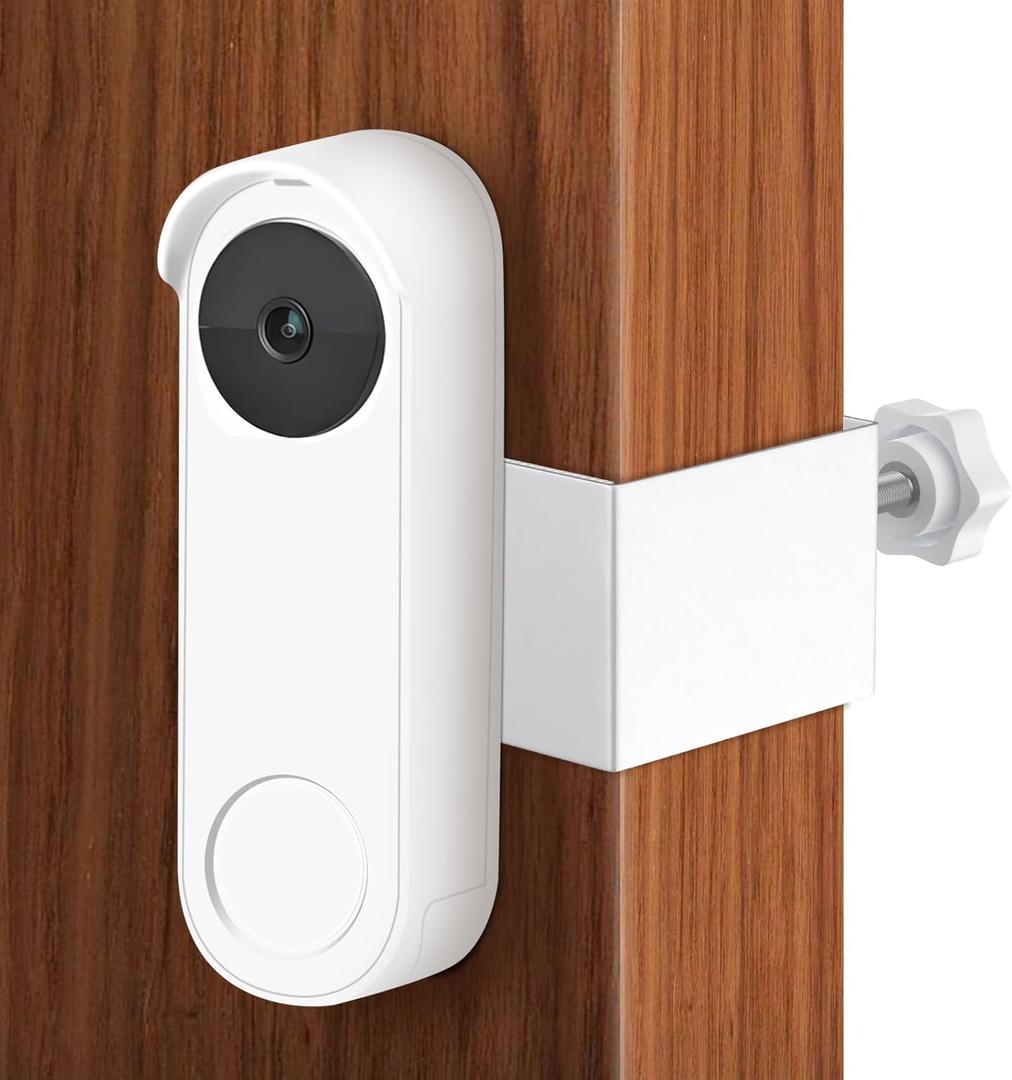 Anti-Theft Mount for Google Nest Doorbell (Battery), No Drill Adjustable Holder for Google Nest Camera Easy Installation Doorbell Camera Mount Kit for Houses/Apartments/Rentals/Dorms