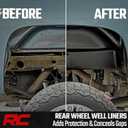 Rough Country Rear Wheel Well Liners for Chevy Silverado 1500 (20072013) & 2500/3500 HD (20072010) - Bolt-On Rear Fender Liners, Made in USA