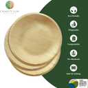 Disposable Bamboo 6" Round Plates (200 pieces) Bamboo Serving Platters, Disposable Boards, Eco-Friendly Dinnerware For Weddings, Catering, Events