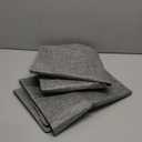 Onlyeasy Foldable Underbed Bags 2 Pack - Blankets Clothes Comforters Storage Bag Breathable Zippered Organizer for Bedroom with Clear Window and 4 Handles, 39.4x19.7x5.9 in, Linen-like Grey, MXDUBBP2