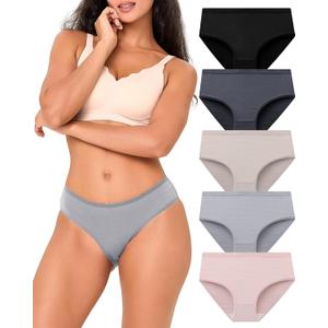 BAMBOO COOL Women's Underwear Breathable Mesh Moisture-Wicking Briefs, Soft & Lightweight Panties, Medium