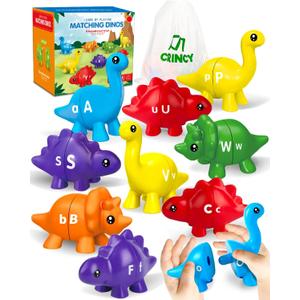 52PCS Dinosaurs Alphabet Learning Toy for Kids 2-4, Montessori ABC Matching Letters Dino Toys Gifts for Toddlers 3-5, Educational Fine Motor Preschool Learning Toys for 2 3 4 Year Old Boys Girls