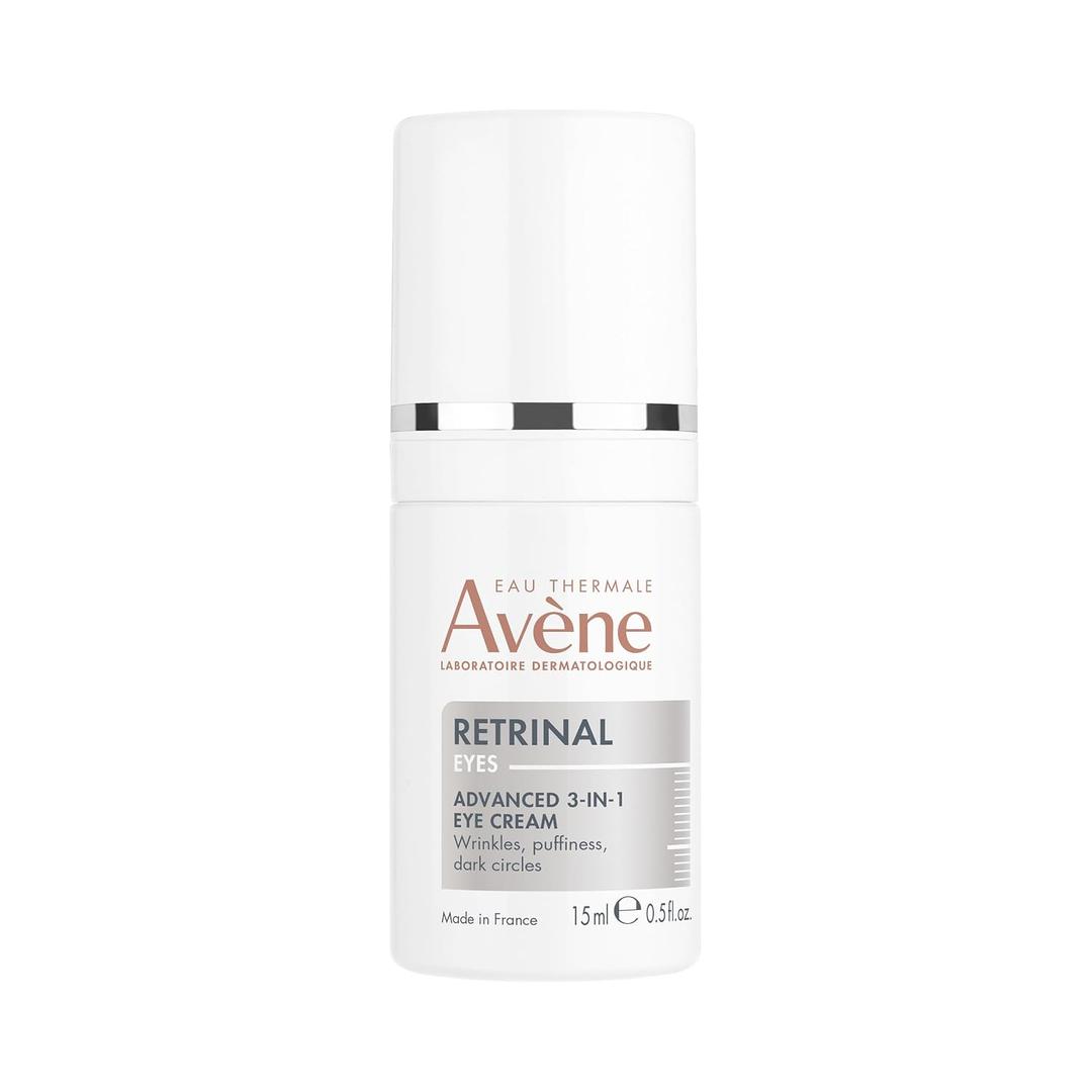 Avne Retrinal EYES Advanced 3-In-1 Eye Cream, Retinal eye cream, Powered by Retinaldehyde & Hyaluronic Acid, Helps smooth wrinkles, minimizes under-eye puffiness & dark circles, eye cream anti-aging