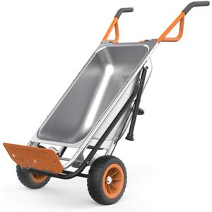 Worx WG050 8-in-1 Aerocart Garden Cart/Wheelbarrow Heavy Duty/Dolly