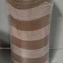 EMME Cotton Muslin Queen Blanket Bed Layering Bedspread Coverlet Breathable Gauze Soft Lightweight Adults (Striped Brown, 90"x90")