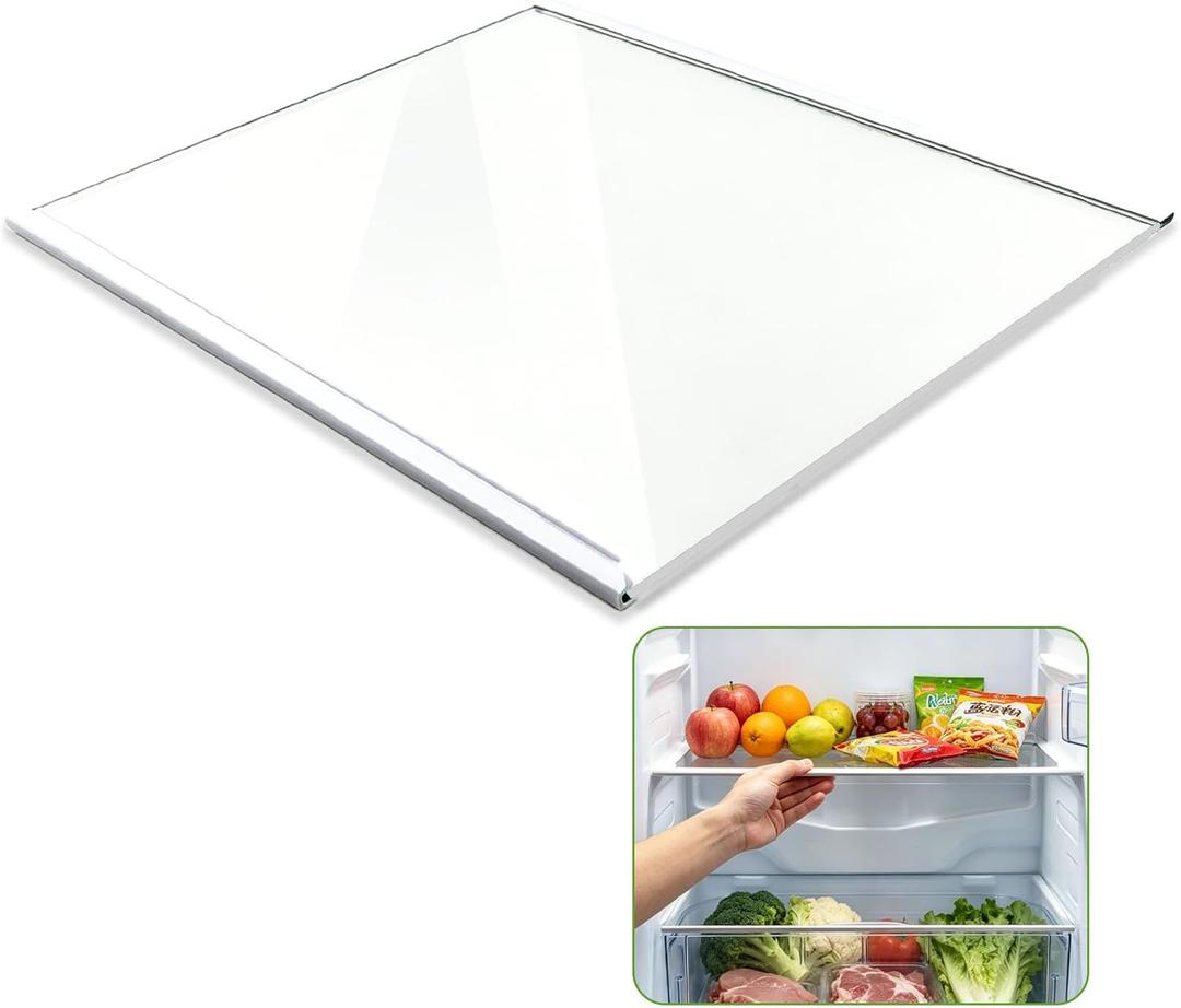 W11130203 Freezer Glass Shelf Replacement 11.7"x10" Tempered Glass Freezer Shelf Compatible with Whirlpool Refrigerator AP6262449, AP6262450, W11130203 Replacement Part.2