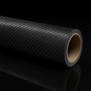 RockRose Epoxy High Gloss Black Carbon Fiber Vinyl Wrap, Anti-Wrinkle, Air Release Automotive Bubble Wrap, Self Adhesive Car Vinyl Sticker DIY Decals 3FT x 5FT