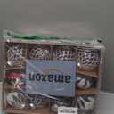 12 PCS Clear and Champagne Christmas Ball Ornaments, 80mm/3.15 Inches Rustic Farmhouse Christmas Decorations, Large Shatterproof Luxury Hand-Painted Xmas Ornaments for Christmas Tree, Wedding