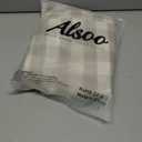 Alsoo Checkered Tablecloth Rectangle Washable Buffalo Plaid Table Cloth Cotton Linen Gingham Table Cover for Picnic Kitchen Dining Room, Beige and White, 60 * 75