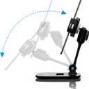 Tablet Stands and Holders Adjustable: Tablet Cell Phone Holder 360 Degree Swivel Angle Rotation for 4 to 11 inches Tab Phone iPad Samsung Galaxy Perfect POS Kitchen Bedside Office Table Reception