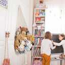Amdermi Novel Stuffed Animal Hammock Corner Hanging Net for Stuff Animal Storage Macrame Toy Display Plush Toy Holder-Perfect for The Tiny Space Walls (cream, XXL)