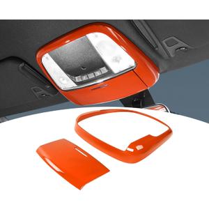 for Durango Overhead Console Panel Dome Light Cover Trim for Charger/Durango/300C 2011-Present Orange Interior Accessories 2pcs