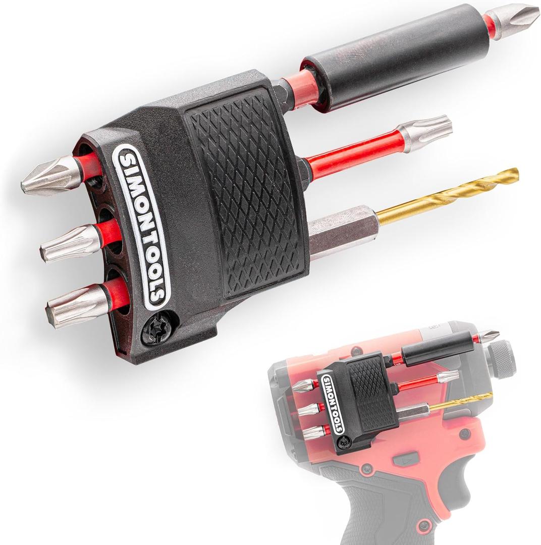 Magnetic Bit Holder for Milwaukee M12 Impact Driver & Drill - Milwaukee Bit Holder for M12 (For M12 Gen3/34xx ONLY, Black Right Side)