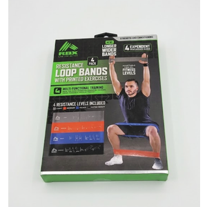RBX LIVE LIFE ACTIVE LOOPED LATEX RESISTANCE BANDS 3 Pack