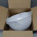 US Acrylic Vista White Plastic Salad and Serving 10-inch Bowls | set of 3 | Reusable, BPA-free, Made in the USA | 135 oz. capacity