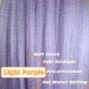 Braiding Hair Pre Stretched Yaki Straight 2 Packs 90g/Pack Extra Long Lavender Hair Extensions Synthetic Crochet Braids 26 Inches Light Purple