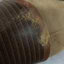 IUV Cowboy Boots For Women Western Cowgirl Boots with Chunky Heel Mid Calf Snip Toe Ideal for low insteps (10, Camel)