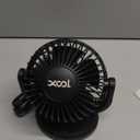 XOOL 12V Car Fans, 4" Electric Car Cooling Air Fan Powerful Single Car Fan Cigarette Lighter Low Noise 360 Degree Rotatable for Truck Vehicle Boat Van SUV RV