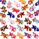 Honoson 24 Pcs 3D Printed Axolotl Fidget Toy 3D Printed Small Animal Toy Flexible Cute Articulating Pet Stress Relief Fidget Toys for Play and Display