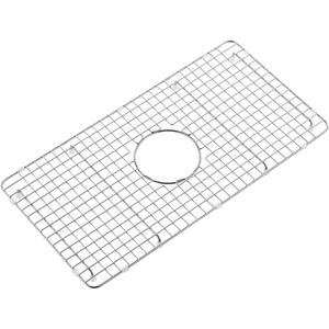 24.1 in. x 12.5 in. Centre Drain Sink Protector with Supersoft Silicone Feet in 304 Grade Stainless Steel