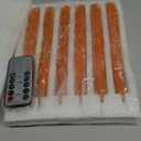 Orange Flameless Taper Candles with Remote, Spiral Candles Battery Operated, Flickering LED Candlesticks Set of 6