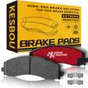 Carbon Fibre Front Brake Pad Compatible With 2019 2020 2021 2022 2023 Ram 2500, 2019 2020 2021 2022 2023 Ram 3500 OE-Grade Performance w/Hardware-D2225