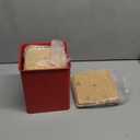 Kitchen Canisters Set of 3, Metal Flour Sugar Storage Containers with Airtight Lids-Canisters Sets for Kitchen with Customizable Chalkboard Labels & Marker Pen-Spice, Coffee Storage Jars(Red)