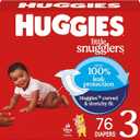 Huggies Size Newborn Diapers, Little Snugglers Baby Diapers, Size Newborn (up to 10 lbs), 80Count, 