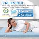KingChii CertiPUR-US Memory Foam Camping Mattress, Portable Roll Up Travel Car Camping Mattress Sleeping Pad & Floor Mattress, Cot Mattress Guest Bed for Sleepover with Waterproof Cover & Travel Bag