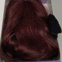 Short Wine Red Wig with Bangs Bob Curly Wavy Hair Wigs for Women Burgundy Shoulder Length Style Wig Synthetic Heat Resistant Wig for Everyday Hairstyle 16 Inch