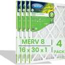BestAir 16x30x1 Air Filter (4-Pack) | MERV 8 Basic Allergen 7500 HVAC AC Furnace Filter | Replacement Air Filter for Residential & Commercial Use | Made in USA | Actual Size (15.75 x 29.75 x 0.75)