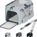 Cat, Dog Carrier for Pets up to 15 lbs, Soft-Sided Collapsible Pet Carrier with Upgraded Sturdy Base, Privacy Curtain and 2 Storage Bags, Cat Bag for Medium Cats and Small Dogs