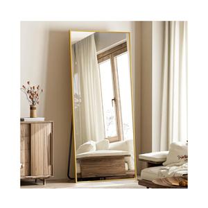 Koonmi 65"x24" Floor Mirror Full Length, Bedroom Floor Body Mirror with Stand, Large Gold Mirror, Leaning, Standing or Hanging Horizontally/Vertically