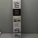 Americanflat 17x26.5 Shoe Organizer - 2 Tier Shoe Rack Storage Shelf with Sturdy Steel Frame - Ideal for Closets, Entryways, or Garages - Space-Saving Design and Easy to Assemble - Black