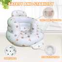 AGITVPS Inflatable Seat for Babies 3-36 Months, Built in Air Pump Baby Chair Sit Me up Floor Seat for Baby, Bumbo Seat for Learning to Sit, Feeding, Camping (Bear)