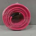 Garden Hose 5/8 in. x 100 ft, Flexible Water Hose, Heavy Duty Rubber Hose Leakproof, All-Weather Flexibility for Lawn & Garden, Pink