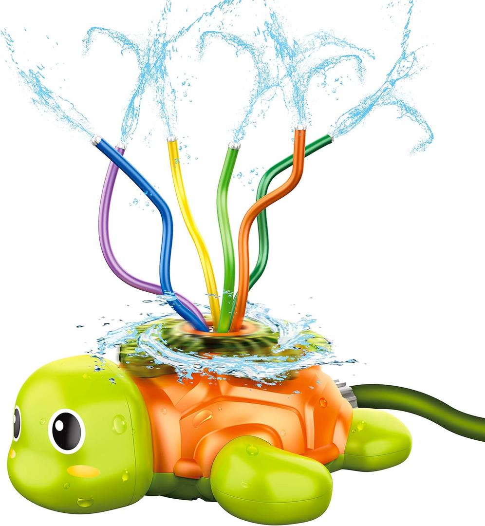 JOYIN Water Sprinkler for Kids Turtle Spray Sprinkler with Wiggle Tubes, Kids Sprinkler Water Toys for Outdoor Yard and Seasonal Merriment Activities