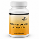 Vitamin D3 K2 Calcium - Bone Heart Muscle Support 5000 IU 60 Capsules