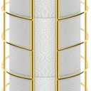 NearMoon Toilet Paper Organizer Stand, Free Standing 3 Rolls Tissue Storage, Metal Bathroom Accessory, Rustproof Toilet Roll Holder for Kitchen Countertop Inside Cabinet Shelf(Metal Base, Gold)