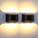 2Pack 12V RV Modern LED Wall Sconce Lighting Fixture Lamps, RV LED Bedside Reading Lamps 5W Warm White 3000K, Up and Down RV Interior Wall Lamps for Marine, Motorhome