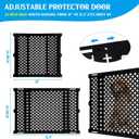 Gisafai RV Screen Door Protector for Dogs, 24 Inch High Adjustable RV Screen Door Guard Adjusts from 21''- 31.5'', Aluminum Alloy Protector Grille Defender for Camper, Black