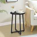 HOOBRO Side Table, Round End Accent Table with Sturdy Metal Frame, 15.7"D x 15.7"W x 21.7"H