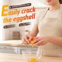2PCS Egg Shell Opener,2026 Upgrade Stainless Steel Egg Cracker Tool, Multifunctional Egg Shell Opener for Raw & Hard-Boiled Eggs, Handheld Kitchen Gadget for Easy Peeling & Separating (2PCS)
