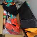 55" Toddler Mini Trampoline for Kids, Indoor Outdoor Toys with Swing, 440lbs Baby Kids Trampoline, Gymnastics Bar, Birthday Gifts for Boy Girl Age 1-8 (Green-Orange)