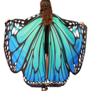 DCUTERQ Butterfly Wings for Women Halloween Costume Butterfly Shawl Fairy Ladies Cape Nymph Pixie Costume Accessory