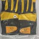 WESTWOOD FOX Gardening Working Gloves Leather Safety Thorn Proof Gloves for Mens & Women Flexible Heavy Duty Mechanic Gloves (Small, Yellow)