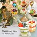 450-Pack Dessert Cups with Spoons & Lids, Mini Plastic Dessert Cups for Party Yogurt Parfait Jello Appetizer Cocktail Small Clear Reusable Fruit Ice Cream Cake Pudding Cups