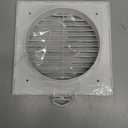 White 6" Inch Ventilation Grille - Inside/Outside use - (Flange 5.9"/Cover 8"x8") - Air Vent Louver - Exhaust Hood 