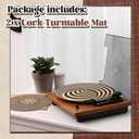 2 Pcs Cork Turntable Mat/3mm Thick for Better Sound Support on 11.8 Inches Vinyl LP Record Player Turntable Slipmat Psychedelic Geometric for Vinyl Record(Mix Pattern)